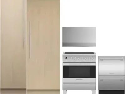 5 Piece Package Includes Refrigerator, Freezer, Range, Hood And Dishwasher